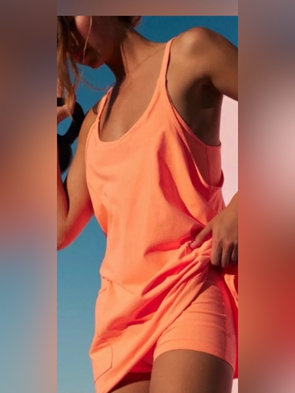 NWOT FREE PEOPLE HOT SHOT CORAL DRESS
